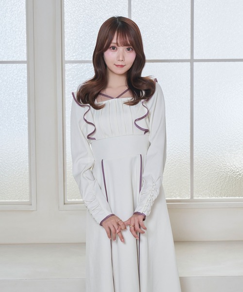 Rose Muse（ロゼミューズ）の「Decorte point piping one-piece（ワンピース・レディース・アイボリー・FREE）」の5枚目の写真