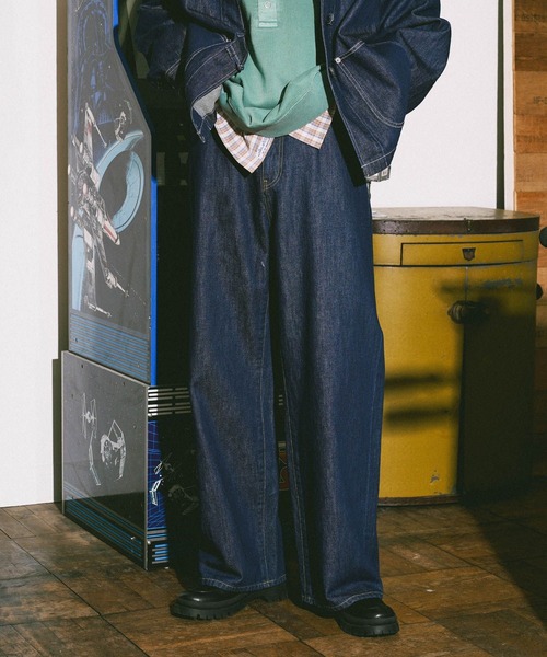 niko and...（ニコアンド）の「[niko and ...JEANS] WIDE BAGGY 5POCKET DENIM（デニムパンツ・メンズ・ブルー/インディゴブルー・LARGE/MEDIUM）」の2枚目の写真