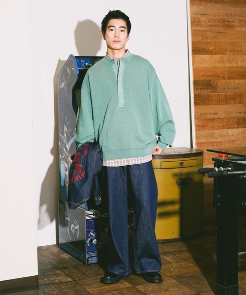 niko and...（ニコアンド）の「[niko and ...JEANS] WIDE BAGGY 5POCKET DENIM（デニムパンツ・メンズ・ブルー/インディゴブルー・LARGE/MEDIUM）」の4枚目の写真