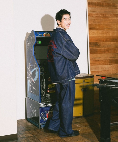 niko and...（ニコアンド）の「[niko and ...JEANS] WIDE BAGGY 5POCKET DENIM（デニムパンツ・メンズ・ブルー/インディゴブルー・LARGE/MEDIUM）」の6枚目の写真