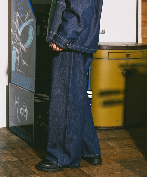 niko and...（ニコアンド）の「[niko and ...JEANS] WIDE BAGGY 5POCKET DENIM（デニムパンツ・メンズ・ブルー/インディゴブルー・LARGE/MEDIUM）」の9枚目の写真