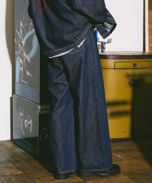 niko and...（ニコアンド）の「[niko and ...JEANS] WIDE BAGGY 5POCKET DENIM（デニムパンツ・メンズ・ブルー/インディゴブルー・LARGE/MEDIUM）」の10枚目の写真
