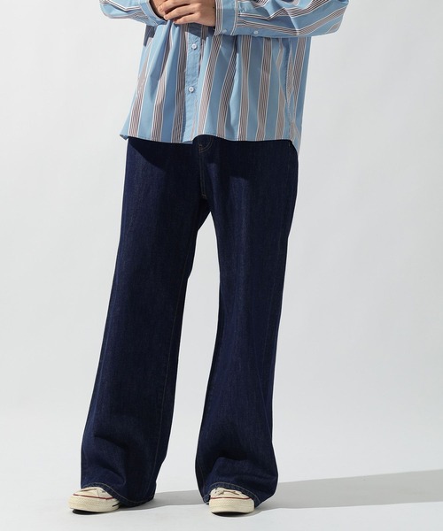 niko and...（ニコアンド）の「[niko and ...JEANS] WIDE BAGGY 5POCKET DENIM（デニムパンツ・メンズ・ブルー/インディゴブルー・LARGE/MEDIUM）」の19枚目の写真