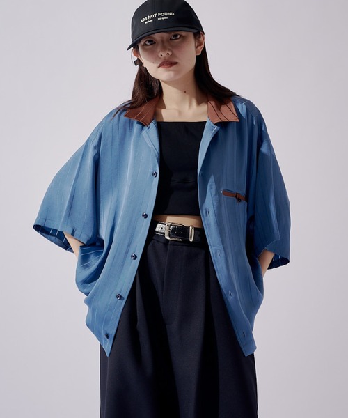 Lui's(ルイス)の「SURJENT ショートスリーブオープンカラーシャツ(シャツ/ブラウス・メンズ・ネイビー/ブラック・2/1)」の9枚目の写真