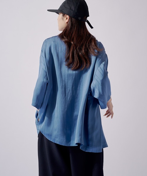 Lui's(ルイス)の「SURJENT ショートスリーブオープンカラーシャツ(シャツ/ブラウス・メンズ・ネイビー/ブラック・2/1)」の12枚目の写真