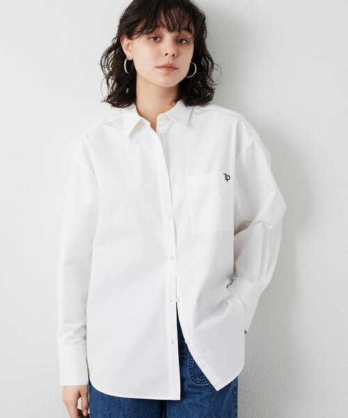 THE PAUSE（ザ ポーズ）の「【THE PAUSE】ポケットシシュウシャツ（シャツ/ブラウス・レディース・モカ/オフホワイト・FREE）」の3枚目の写真