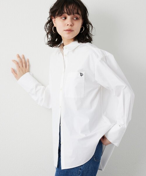 THE PAUSE（ザ ポーズ）の「【THE PAUSE】ポケットシシュウシャツ（シャツ/ブラウス・レディース・モカ/オフホワイト・FREE）」の6枚目の写真