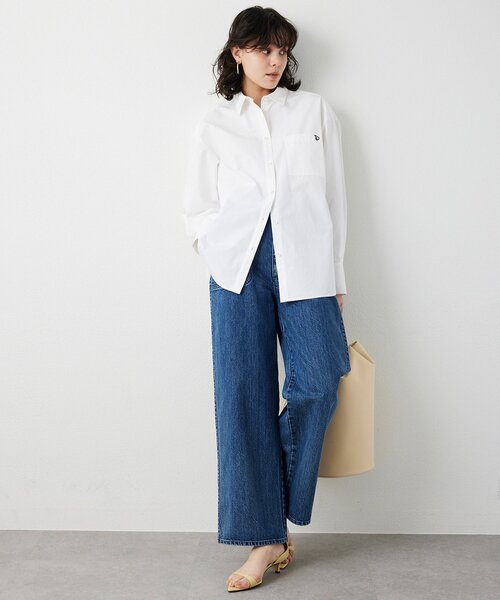 THE PAUSE（ザ ポーズ）の「【THE PAUSE】ポケットシシュウシャツ（シャツ/ブラウス・レディース・モカ/オフホワイト・FREE）」の4枚目の写真