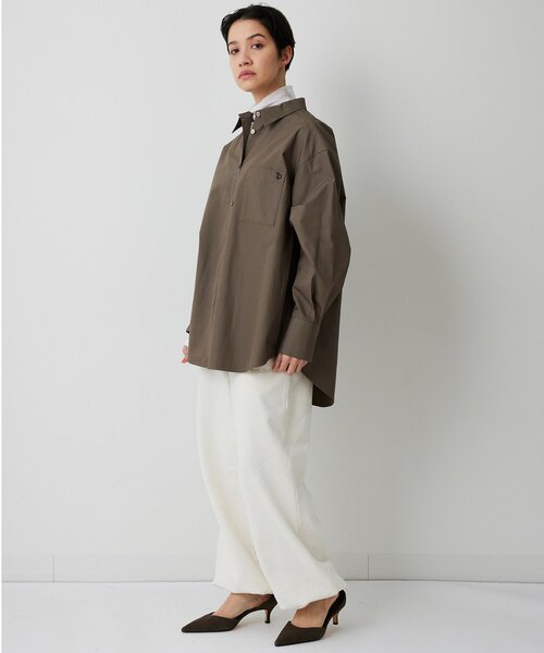 THE PAUSE（ザ ポーズ）の「【THE PAUSE】ポケットシシュウシャツ（シャツ/ブラウス・レディース・モカ/オフホワイト・FREE）」の16枚目の写真