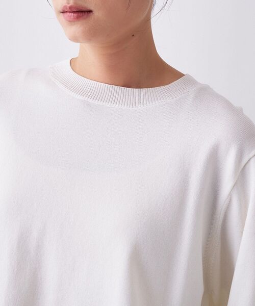 cloenc(クロエンス)の「【手洗い可】レースドッキングニットプルオーバー(ニット/セーター・レディース・ホワイト系7/グリーン系5/ブラック系4・02)」の13枚目の写真