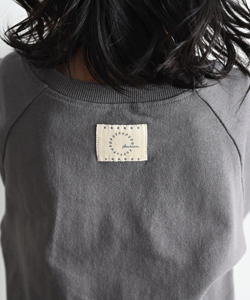 PUPPAPUPO(プッパプーポ)の「ラグラン 6分袖 半袖 Tシャツ 太番手(Tシャツ/カットソー・キッズ・ホワイト/ミント/チャコール・80/90/100/110)」の15枚目の写真