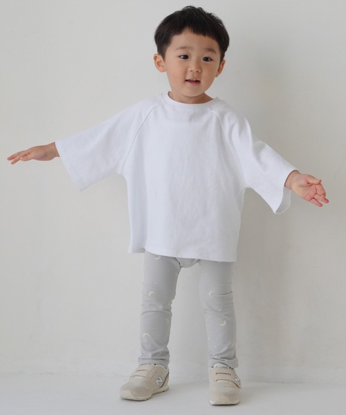 PUPPAPUPO(プッパプーポ)の「ラグラン 6分袖 半袖 Tシャツ 太番手(Tシャツ/カットソー・キッズ・ホワイト/ミント/チャコール・80/90/100/110)」の9枚目の写真