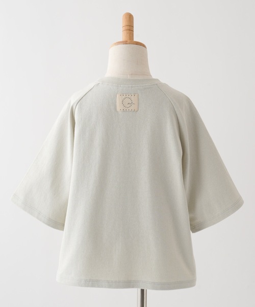PUPPAPUPO(プッパプーポ)の「ラグラン 6分袖 半袖 Tシャツ 太番手(Tシャツ/カットソー・キッズ・ホワイト/ミント/チャコール・80/90/100/110)」の7枚目の写真