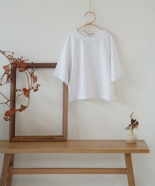 PUPPAPUPO(プッパプーポ)の「ラグラン 6分袖 半袖 Tシャツ 太番手(Tシャツ/カットソー・キッズ・ホワイト/ミント/チャコール・80/90/100/110)」の17枚目の写真
