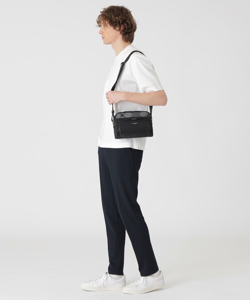 BLACK LABEL CRESTBRIDGE（ブラックレーベル・クレストブリッジ）の「ナイロンコンビカルゼシャドークレストブリッジチェックビジネスショルダーバッグ（ショルダーバッグ・メンズ・ネイビー/ブラック・FREE）」の11枚目の写真