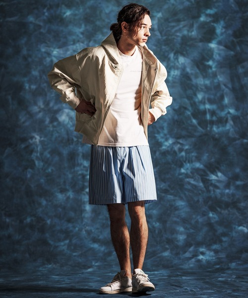 Jih Nunc（ジーヌンク）の「mj11348-ナイロン比翼ジップブルゾン(JIH-R1146)（ブルゾン・メンズ・ベージュ/グレー/ライトグリーン・L/M/S）」の16枚目の写真