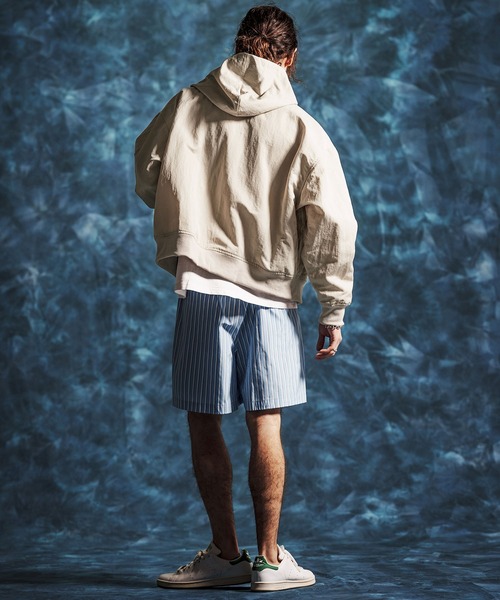 Jih Nunc（ジーヌンク）の「mj11348-ナイロン比翼ジップブルゾン(JIH-R1146)（ブルゾン・メンズ・ベージュ/グレー/ライトグリーン・L/M/S）」の17枚目の写真