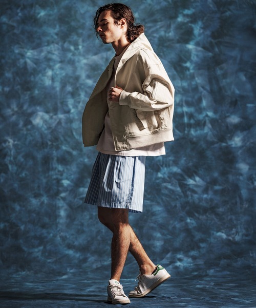 Jih Nunc（ジーヌンク）の「mj11348-ナイロン比翼ジップブルゾン(JIH-R1146)（ブルゾン・メンズ・ベージュ/グレー/ライトグリーン・L/M/S）」の18枚目の写真