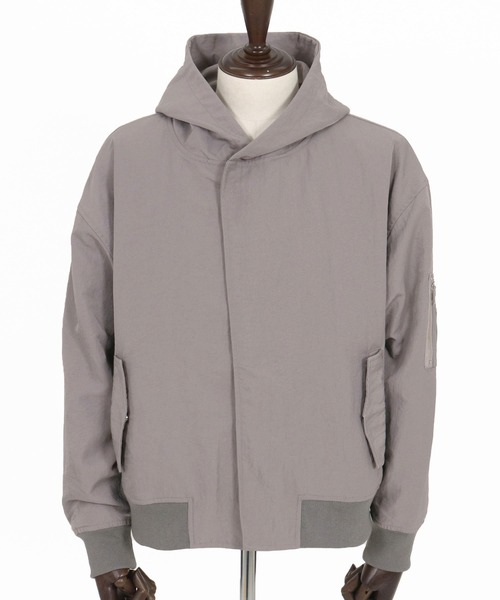 Jih Nunc（ジーヌンク）の「mj11348-ナイロン比翼ジップブルゾン(JIH-R1146)（ブルゾン・メンズ・ベージュ/グレー/ライトグリーン・L/M/S）」の19枚目の写真