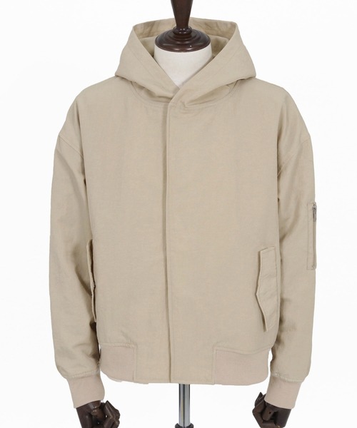 Jih Nunc（ジーヌンク）の「mj11348-ナイロン比翼ジップブルゾン(JIH-R1146)（ブルゾン・メンズ・ベージュ/グレー/ライトグリーン・L/M/S）」の21枚目の写真