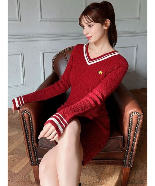 Ghana】ケーブルニットミニワンピース（ワンピース）｜RESEXXY