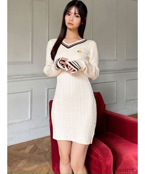 Ghana】ケーブルニットミニワンピース（ワンピース）｜RESEXXY