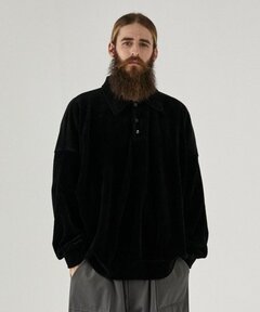 LA PEAU DE GEM】velour shirt/ベロアシャツ（シャツ/ブラウス）｜LA