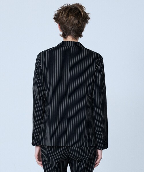 5351 POUR LES HOMMES（ゴーサンゴーイチプールオム）の「【セットアップ対応】Dot Air サッカーストライプ ジャケット（テーラードジャケット・メンズ・ホワイト/ブラック・50/48/46/44）」の6枚目の写真