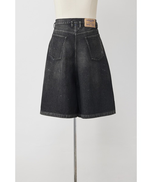 SHINYAKOZUKA（シンヤコヅカ）の「PAINTED ORDINARY CITY LOOSE SHORTS(ISSUE#8)（デニムパンツ・メンズ・ブラック・SMALL）」の3枚目の写真