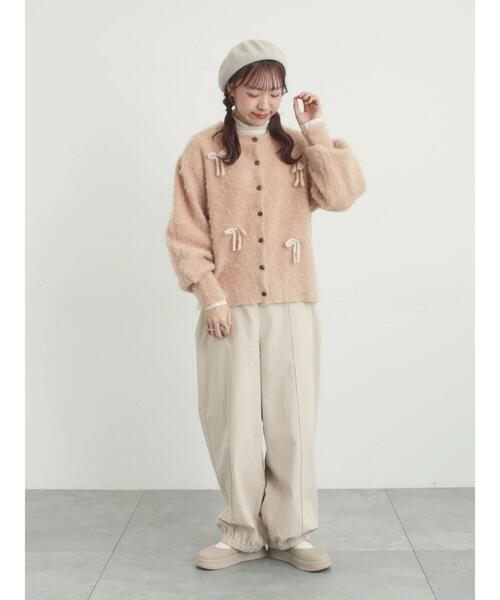 Samansa Mos2（サマンサ モスモス）の「【M/Lサイズ】センターピンタック裾ギャザーパンツ（その他パンツ・レディース・チャコールグレー/ベージュ/ネイビー/イエロー・M/L）」の11枚目の写真