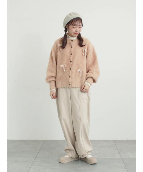 Samansa Mos2（サマンサ モスモス）の「【M/Lサイズ】センターピンタック裾ギャザーパンツ（その他パンツ・レディース・チャコールグレー/ベージュ/ネイビー/イエロー・M/L）」の13枚目の写真