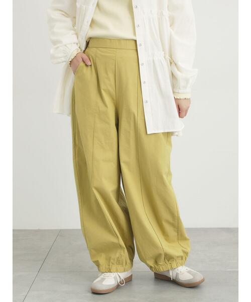 Samansa Mos2（サマンサ モスモス）の「【M/Lサイズ】センターピンタック裾ギャザーパンツ（その他パンツ・レディース・チャコールグレー/ベージュ/ネイビー/イエロー・M/L）」の19枚目の写真