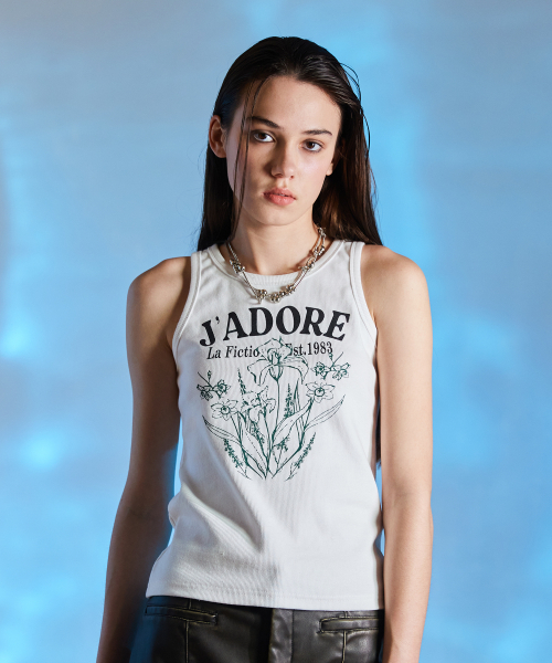 LARTIGENT(ラーティゼン)の「L10 JADORE FLOWER SLEEVELESS(WHITE)(Tシャツ/カットソー・レディース・その他・FREE)」の2枚目の写真