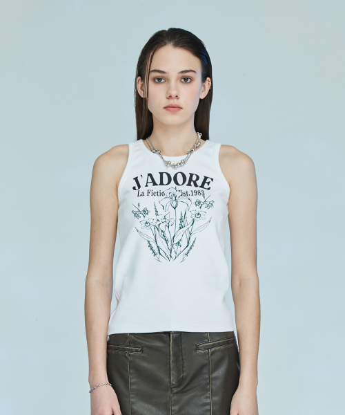 LARTIGENT(ラーティゼン)の「L10 JADORE FLOWER SLEEVELESS(WHITE)(Tシャツ/カットソー・レディース・その他・FREE)」の5枚目の写真