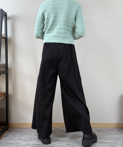 gossip!ロサンゼルス(ゴシップロサンゼルス)の「フロントプリーツ ワイドレッグパンツ(スラックス・レディース・ブラウン/グレー/ブラック・FREE)」の18枚目の写真