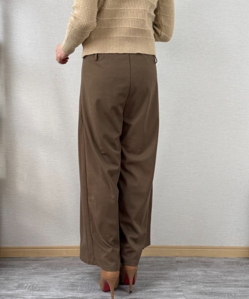 gossip!ロサンゼルス(ゴシップロサンゼルス)の「フロントプリーツ ワイドレッグパンツ(スラックス・レディース・ブラウン/グレー/ブラック・FREE)」の22枚目の写真
