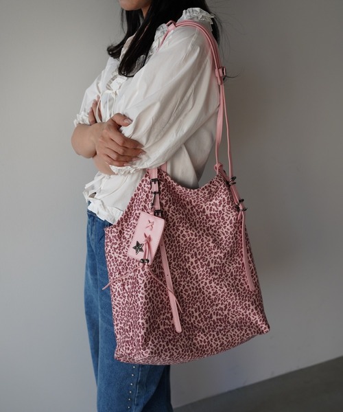 SANSeLF(サンセルフ)の「【SANSeLF】レオパード柄ビッグトートバッグ saa26s008(トートバッグ・レディース・ブラウン/ピンク・FREE)」の13枚目の写真