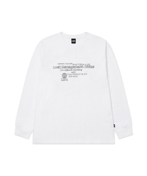 DOODLE LOGO LONG SLV TEE white