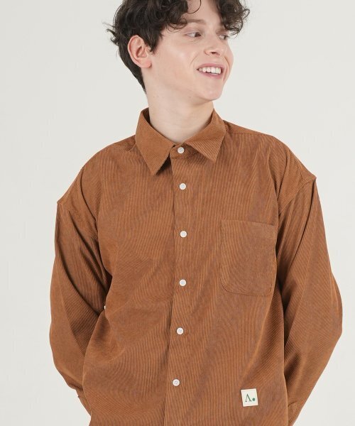 THE-ABON(エイボン)の「フォレ コーデュロイ オーバーサイズ シャツ ブラック(シャツ/ブラウス・メンズ・ブラック・FREE)」の3枚目の写真