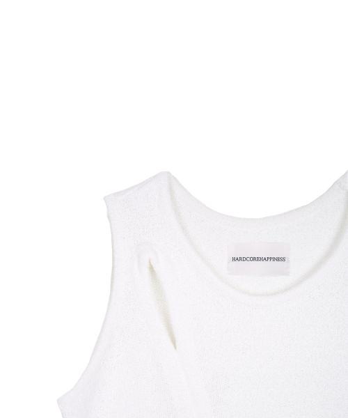 HARDCORE HAPPINESS(ハードコアハピネス)の「ホールストリングレイヤードトップ_ホワイト(Tシャツ/カットソー・レディース・その他・FREE)」の4枚目の写真