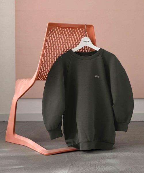 セール】【2026SS】ロゴ刺繍 ラグランスリーブ スウェット トップス