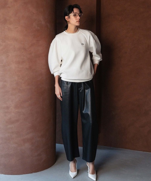 セール】【2026SS】ロゴ刺繍 ラグランスリーブ スウェット トップス