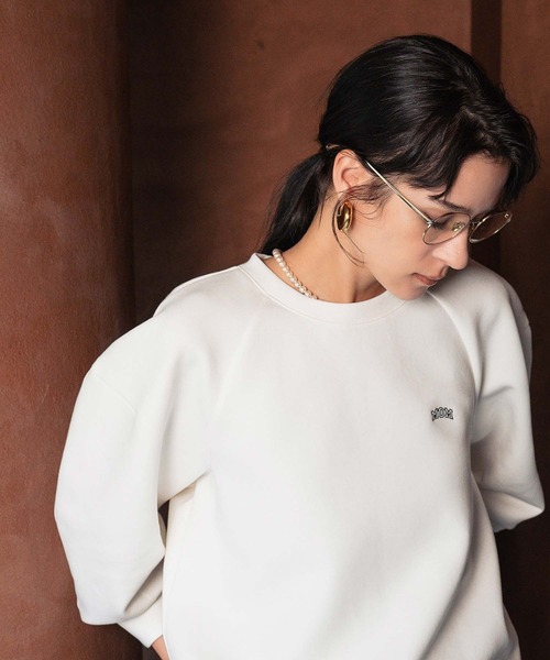 セール】【2026SS】ロゴ刺繍 ラグランスリーブ スウェット トップス