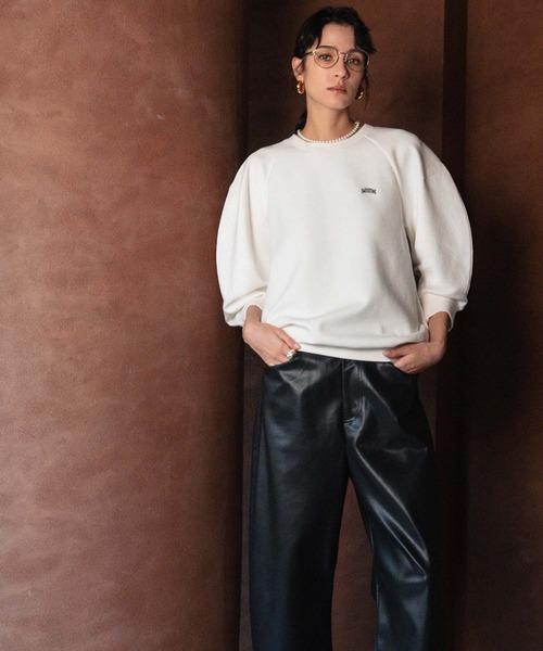 セール】【2026SS】ロゴ刺繍 ラグランスリーブ スウェット トップス