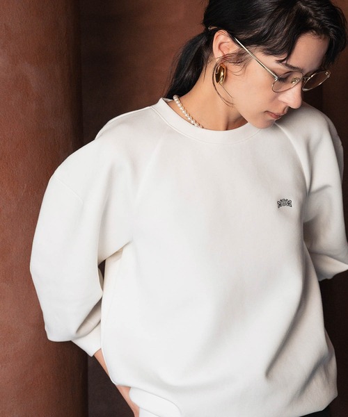 セール】【2026SS】ロゴ刺繍 ラグランスリーブ スウェット トップス