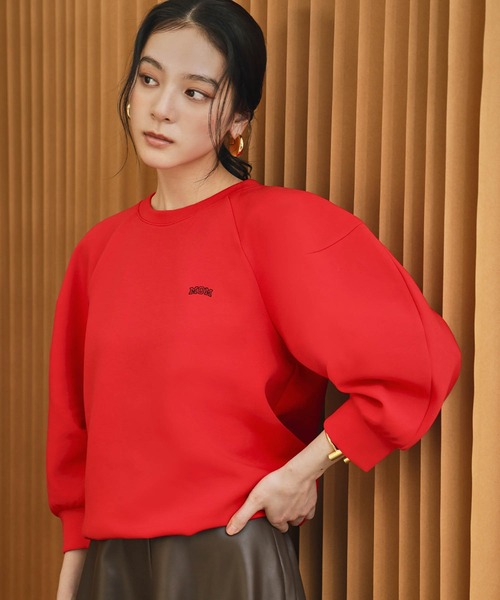 ELFRANK(エルフランク)の「ロゴ刺繍 ラグランスリーブ スウェット トップス プルオーバー 母の日ギフト・自分のご褒美に《着用動画あり》(スウェット・レディース・ブラウン/レッド/オフホワイト/チャコールグレー・M/L)」の19枚目の写真