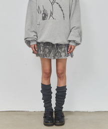 ITZAVIBE（イッザバイブ）の「CAMO LAYERED WRAP SHORT SKIRT - KHAKI（スカート）」