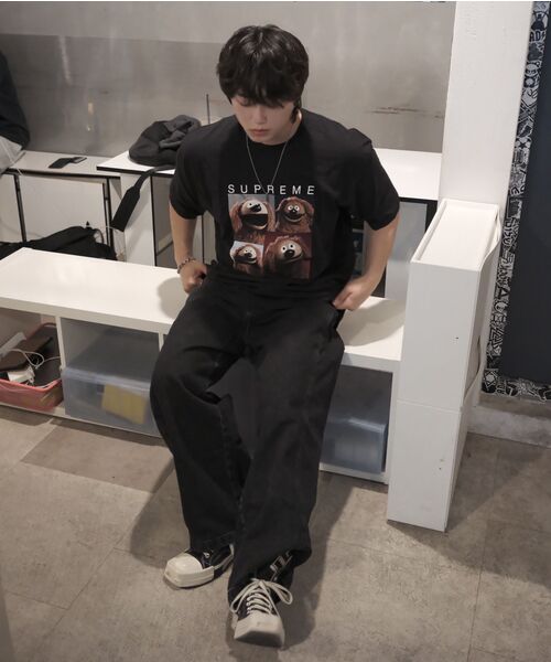 eastserviceshop(イーストサービスショップ)の「Vintage Washed Curved Denim - Black(デニムパンツ・レディース・ブラック・FREE/50/48)」の6枚目の写真