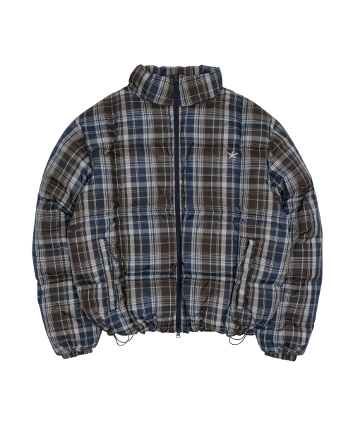 THECOLDESTMOMENT(ザコールデストモーメント)の「TCM mini logo check puffer jacket (navy)(ダウンジャケット/コート・レディース・その他・M/L)」の2枚目の写真
