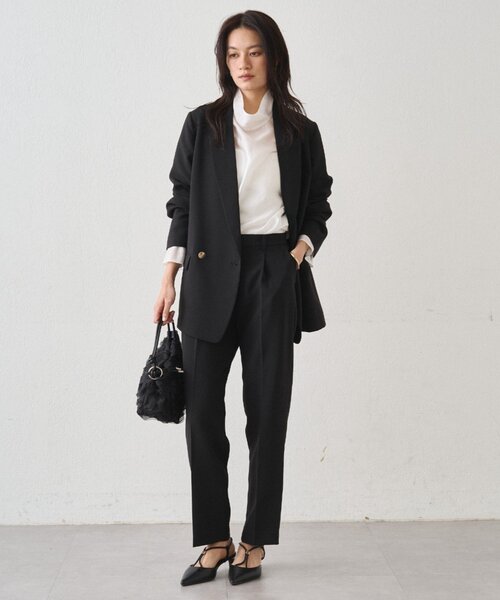 LOUNGEDRESS（ラウンジドレス）の「ダブルクロスジャケット（テーラードジャケット・レディース・ブラック/ベージュ/ネイビー・FREE）」の20枚目の写真